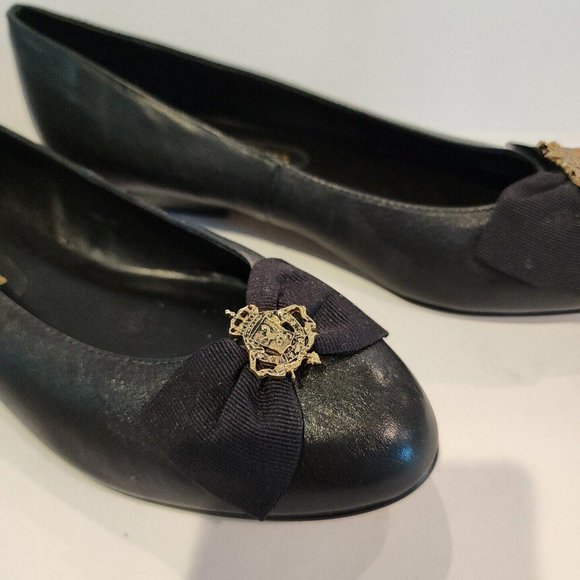 Vintage Sutton Plaza Vintage Black Leather Flats, Point Toe,  Man Made in Brazil - Picture 2 of 8